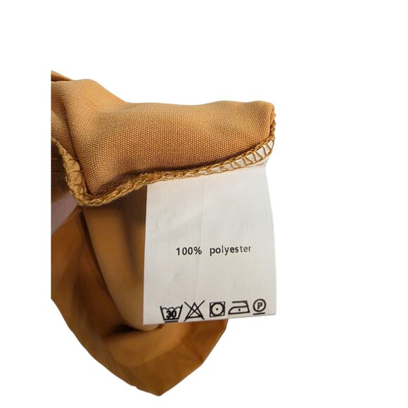 Zanzea Top And Pants Set Womans Large Mustard Yellow Ultra Wide Leg Stretch NWT - Picture 13 of 14